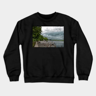 Dock view on Rice Lake Crewneck Sweatshirt